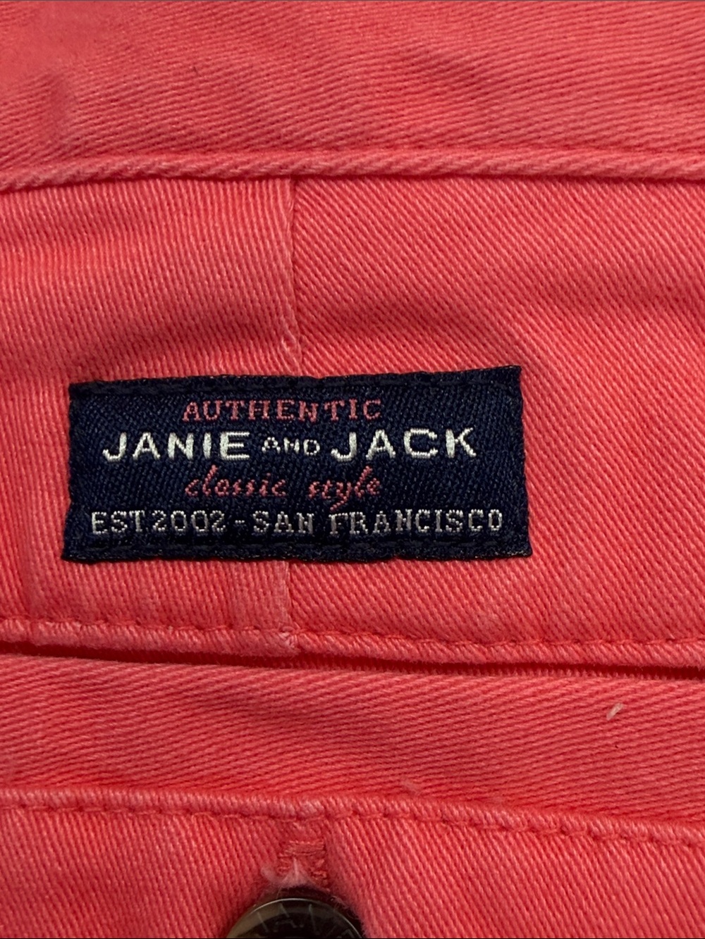Janie and Jack Coral Boys Cotton Shorts Size 6 - Picture 2 of 5